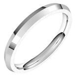 14K White Gold 2.5 mm Comfort-Fit Knife Band Size 6