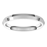 Platinum 2.5 mm Comfort-Fit Knife Band Size 10