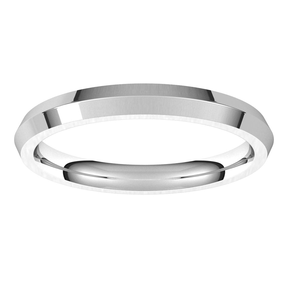14K White Gold 2.5 mm Comfort-Fit Knife Band