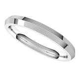 14K White Gold 2.5 mm Comfort-Fit Knife Band
