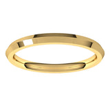 18K Yellow 2 mm Knife Edge Comfort Fit Band
