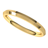 14K Yellow 2 mm Knife Edge Comfort Fit Band