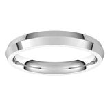 Sterling Silver 3 mm Knife Edge Comfort Fit Band Size 6.5