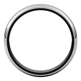 Continuum Sterling Silver 4 mm Milgrain Half Round Band