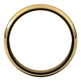 10K Yellow 4 mm Milgrain Half Round Band