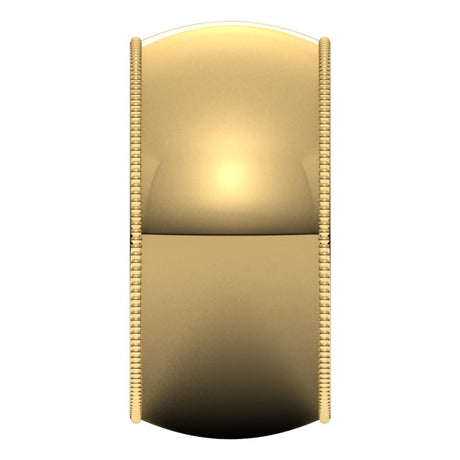 18K Yellow 10 mm Milgrain Half Round Band Size 14.5
