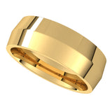 14K Yellow 7 mm Knife Edge Comfort Fit Band