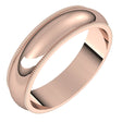 10K Rose 5 mm Milgrain Half Round Band Size 12