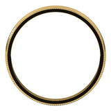 14K Yellow 2.5 mm Lightweight Milgrain Half Round Band Size 7.5
