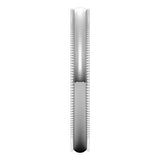 Platinum 2.5 mm Lightweight Milgrain Half Round Band Size 7.5