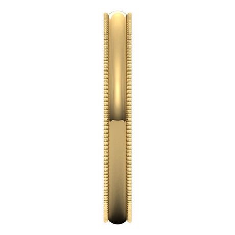 10K Yellow Gold 2.5 mm Lightweight Milgrain Half Round Band Size 5