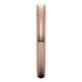 14K Rose Gold 2.5 mm Lightweight Milgrain Half Round Band Size 10