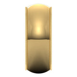 14K Yellow Gold 8 mm Milgrain Half Round Band Size 9 