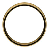 14K Yellow 5 mm Milgrain Half Round Light Band