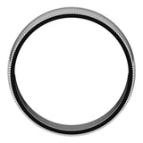 10K White 6 mm Milgrain Half Round Light Band