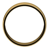 10K Yellow 6 mm Milgrain Half Round Light Band