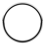 14K White Gold 2 mm Milgrain Comfort-Fit Half Round Band Size 5.5