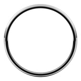 14K White Gold 2 mm Milgrain Comfort-Fit Half Round Band Size 5.5