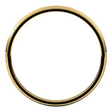 14K Yellow Gold 2 mm Milgrain Comfort-Fit Half Round Band Size 5.5