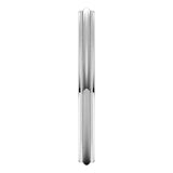 14K White Gold 2 mm Milgrain Comfort-Fit Half Round Band Size 5.5