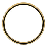 10K Yellow Gold 2.5 mm Milgrain Comfort-Fit Half Round Band Size 4.5