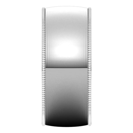14K White Gold 8 mm Lightweight Milgrain Half Round Band Size 10.5
