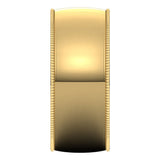 10K Yellow Gold 8 mm Lightweight Milgrain Half Round Band Size 10.5