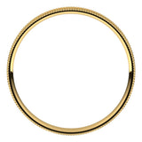14K Yellow Gold 2.5 mm Milgrain Comfort-Fit Flat Band Size 9