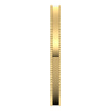 18K Yellow Gold 2.5 mm Milgrain Comfort-Fit Flat Band Size 5