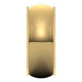 10K Yellow Gold 8 mm Milgrain Comfort-Fit Half Round Band Size 7