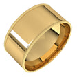 14K Yellow Gold 9 mm Milgrain Comfort-Fit Flat Band Size 11