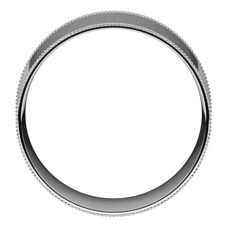 Sterling Silver 9 mm Milgrain Comfort-Fit Flat Band Size 11