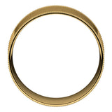 14K Yellow Gold 9 mm Milgrain Comfort-Fit Flat Band Size 11