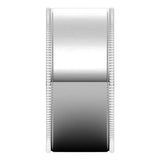Sterling Silver 9 mm Milgrain Comfort-Fit Flat Band Size 11