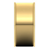 14K Yellow 9 mm Milgrain Comfort-Fit Flat Band Size 11