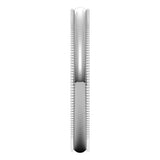 14K White Gold 2.5 mm Lightweight Milgrain Comfort-Fit Half Round Band Size 11