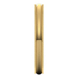 14K Yellow Gold 2.5 mm Lightweight Milgrain Comfort-Fit Half Round Band Size 5