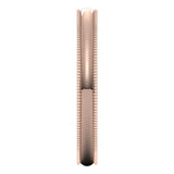 10K Rose Gold 2.5 mm Lightweight Milgrain Comfort-Fit Half Round Band Size 6.5