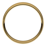 14K Yellow 6 mm Milgrain Light Comfort Fit Band