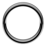 14K White Gold 8 mm Rope Comfort-Fit Half Round Band Size 10