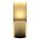 14K Yellow Gold 8 mm Rope Comfort-Fit Half Round Band Size 7.5
