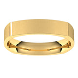 14K Yellow 4 mm Square Comfort Fit Band Size 7