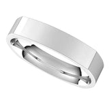 14K White 4 mm Square Comfort Fit Band