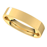 18K Yellow 4 mm Square Comfort Fit Band