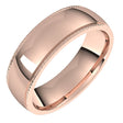 14K Rose 6 mm Rope Half Round Comfort Fit Band Size 8.5