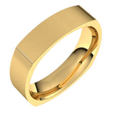 14K Yellow 5 mm Square Comfort Fit Band Size 8