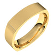 14K Yellow 5 mm  Square Comfort-Fit Band Size 6.5