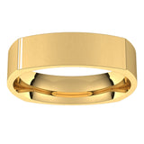 14K Yellow 5 mm Square Comfort Fit Band