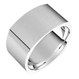 14K White 10 mm Square Comfort Fit Band Size 8.5