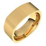 14K Yellow 7 mm Square Comfort Fit Band Size 6.5